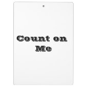 Count on Me ontwerp op een Klembord (Achterkant)