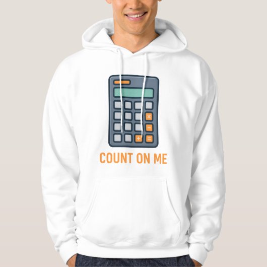 Count On Me – Stijlvol rekenmachineontwerp voor Wi Hoodie (Voorkant)