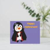 Count Pengula Happy Halloween Feestdagenkaart (Staand voorkant)