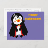 Count Pengula Happy Halloween Feestdagenkaart (Voorkant / Achterkant)