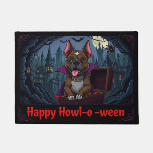 Count Pitbull Happy Howl-o-ween Deurmat (Voorkant)