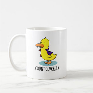 Count Quackula Funny Duck Pun Koffiemok