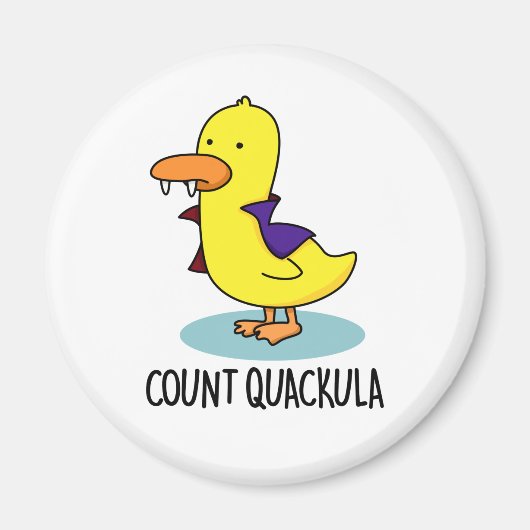 Count Quackula Funny Duck Pun Magneet (Voorkant)