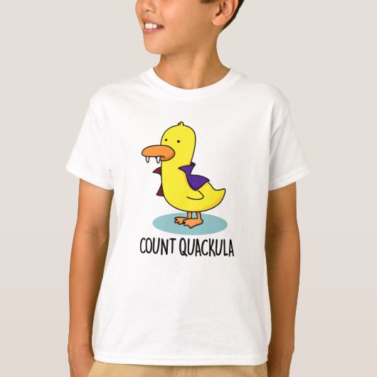 Count Quackula Funny Duck Pun T-shirt (Voorkant)