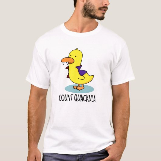 Count Quackula Funny Duck Pun T-shirt (Voorkant)