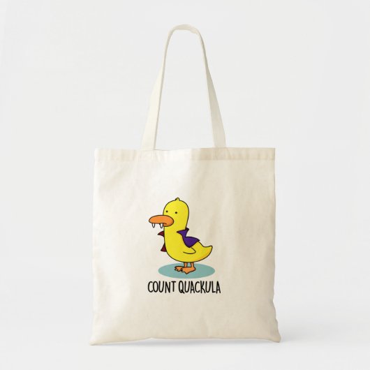 Count Quackula Funny Duck Pun Tote Bag (Voorkant)