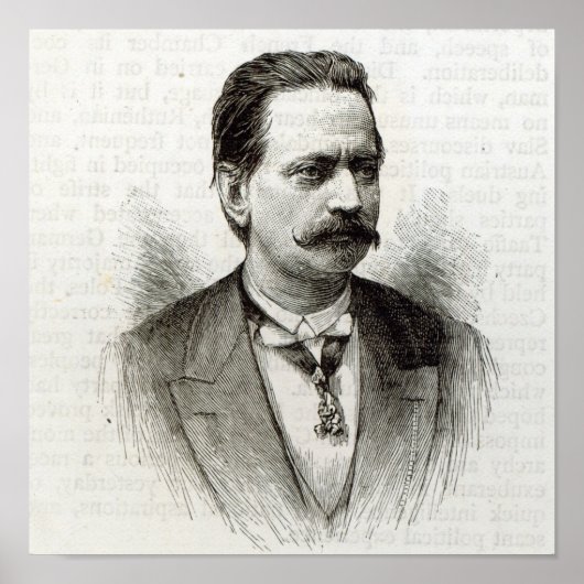 Count Taafe, uit 'vrijetijdsuur', 1891 Poster (Voorkant)