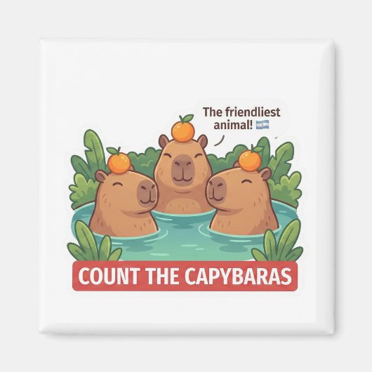 Count the Capybaras Animal World Quest for Toddler Magneet (Voorkant)