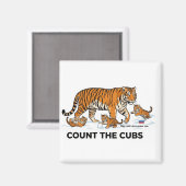 Count the Cubs – Siberian Tiger Learning Magnet (Voorkant / Achterkant)
