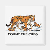 Count the Cubs – Siberian Tiger Learning Magnet (Voorkant)