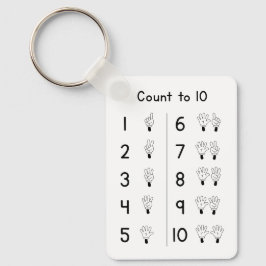 Count to 10 handgestures sleutelhanger