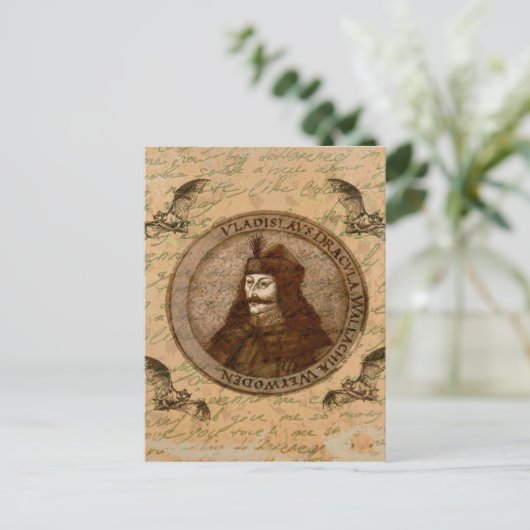 Count Vlad Dracula Briefkaart (Staand voorkant)