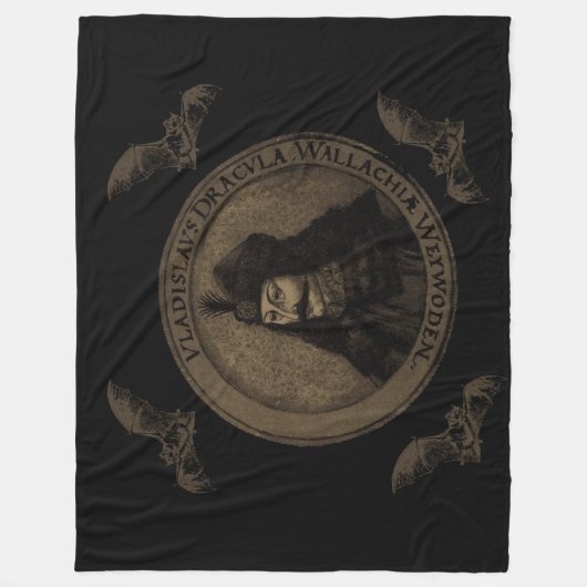 Count Vlad Dracula Fleece Deken (Voorkant)