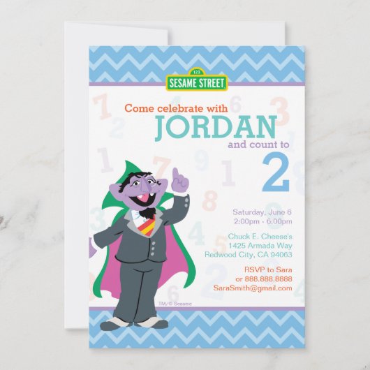 Count von Count Birthday Kaart (Voorkant)