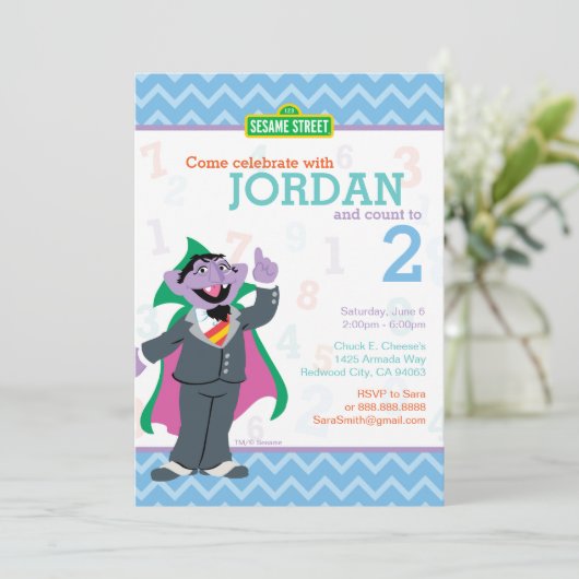 Count von Count Birthday Kaart (Staand voorkant)