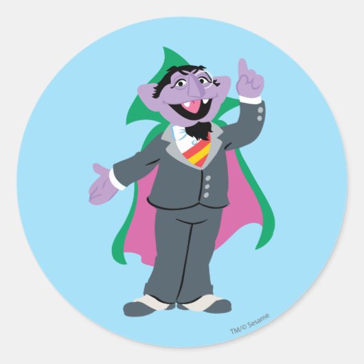 Count von Count Classic Style Ronde Sticker (Voorkant)