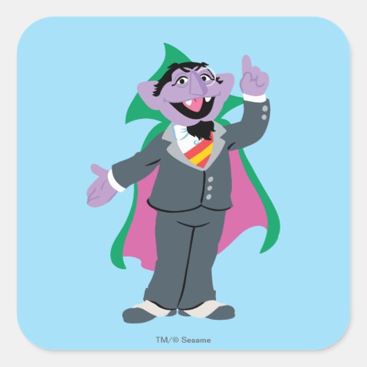 Count von Count Classic Style Vierkante Sticker (Voorkant)