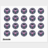 Count von Count Gezicht Verjaardagsfeest Ronde Sticker (Vel)