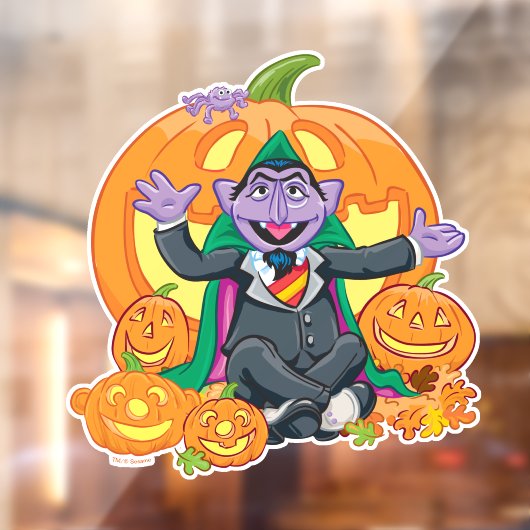 Count von Count | Halloween Pumpkins Raamsticker (Vel 2)