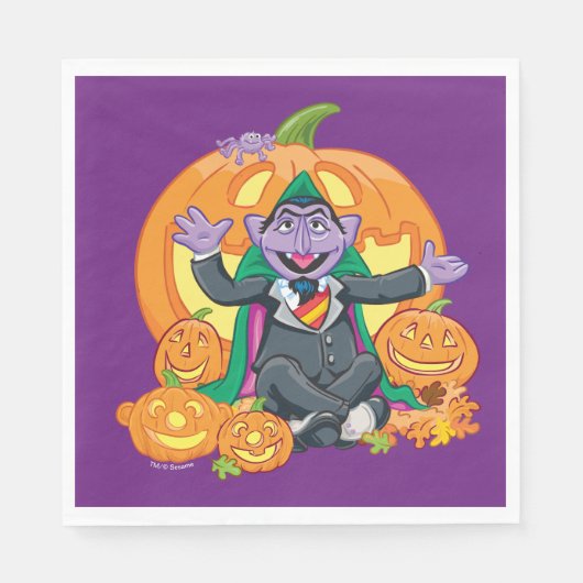 Count von Count | Halloween Pumpkins Servet (Voorkant)