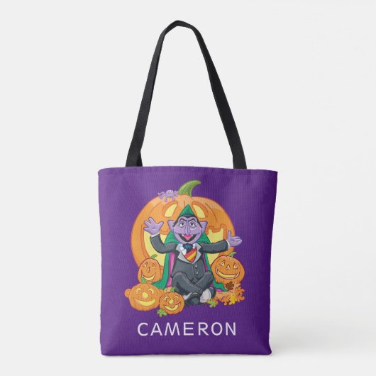 Count von Count | Halloween Pumpkins Tote Bag (Achterkant)