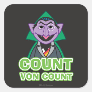 Count von Count Klassieke stijl 2 Vierkante Sticker