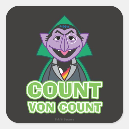 Count von Count Klassieke stijl 2 Vierkante Sticker (Voorkant)