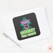Count von Count Klassieke stijl 2 Vierkante Sticker (Envelop)