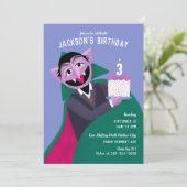 Count von Count Nummer Taart Verjaardagsfeest Kaart (Staand voorkant)