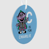 Count von Count | Persoonlijke naam met foto Ornament (voorkant)