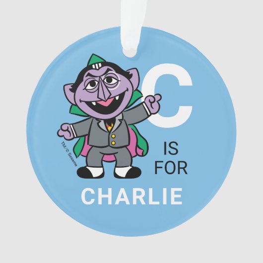 Count von Count | Persoonlijke naam met foto Ornament (voorkant)