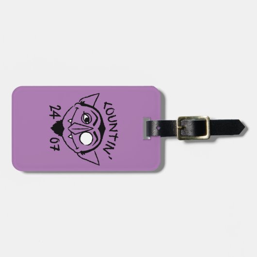 Count von Count Schaats Logo - Countin' 24/7 Bagagelabel (Voorkant horizontaal)