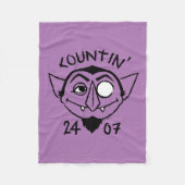Count von Count Schaats Logo - Countin' 24/7 Fleece Deken (Voorkant)