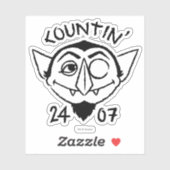 Count von Count Schaats Logo - Countin' 24/7 Sticker (Vel)