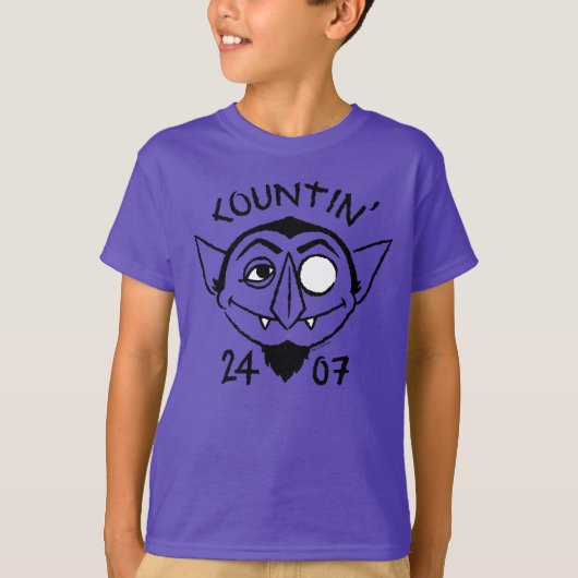 Count von Count Schaats Logo - Countin' 24/7 T-shirt (Voorkant)