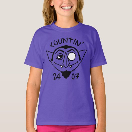 Count von Count Schaats Logo - Countin' 24/7 T-shirt (Voorkant)