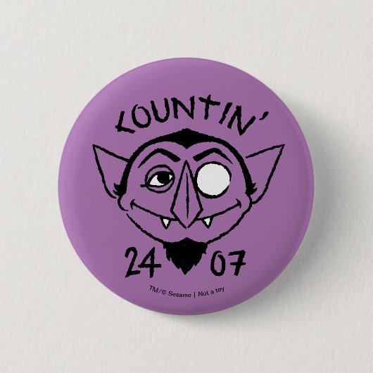Count von Count Skate Logo - Tellen 24/7 Ronde Button 5,7 Cm (Voorkant)