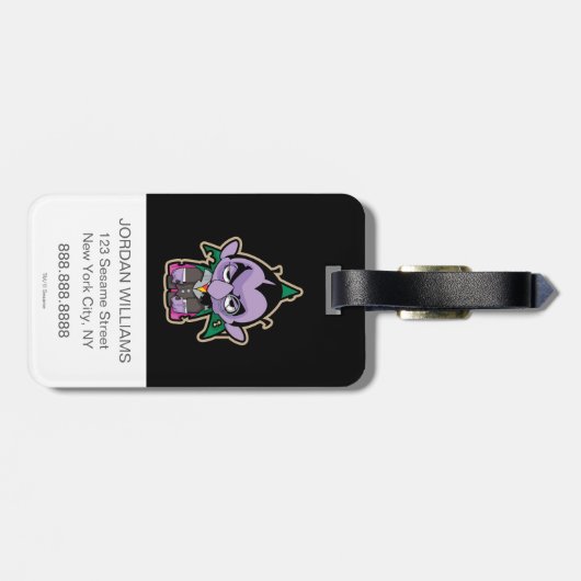 Count von Count Zombie Bagagelabel (Achterkant horizontaal)