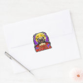 Count Woofula Sticker — Pugscape Vampier Volle Maa (Envelop)