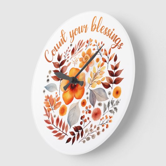 Count Your Blessings – Autumn Floral Wreath Grote Klok (Hoek)