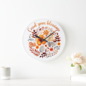 Count Your Blessings – Autumn Floral Wreath Grote Klok (Huis)