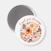 Count Your Blessings – Autumn Floral Wreath Magneet (Voorkant / Achterkant)