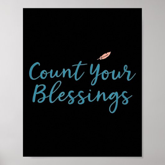 Count Your Blessings – Insrational Faith Christian Poster (Voorkant)