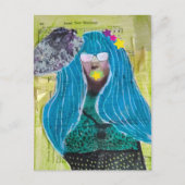 Count Your Blessings Mixed Media Collage Briefkaart (Voorkant)