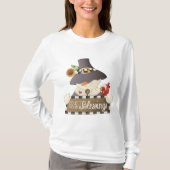 Count Your Blessings Snowman Pilgrim T-shirt (Voorkant)