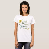 Count your blessings - vintage Yellow poppy T-shirt (Voorkant volledig)