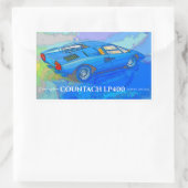 COUNTACH RECHTHOEKIGE STICKER (Tas)