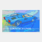 COUNTACH RECHTHOEKIGE STICKER (Voorkant)