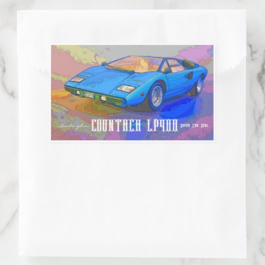 COUNTACH RECHTHOEKIGE STICKER (Tas)