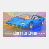 COUNTACH RECHTHOEKIGE STICKER (Voorkant)